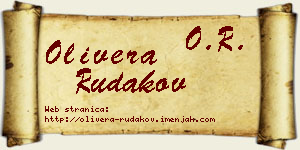 Olivera Rudakov vizit kartica
